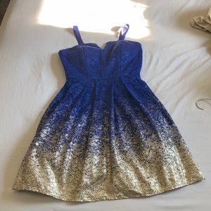blue formal dress